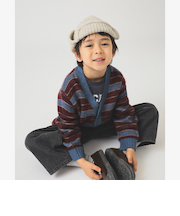 シャギー ボーダー カーディガン 2025FW（90～140cm）