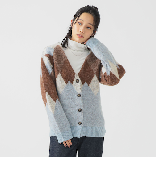 アーガイル カーディガン