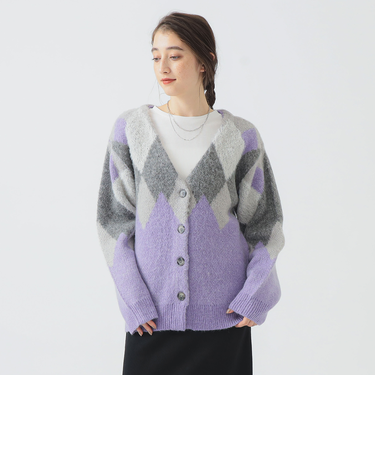 アーガイル カーディガン