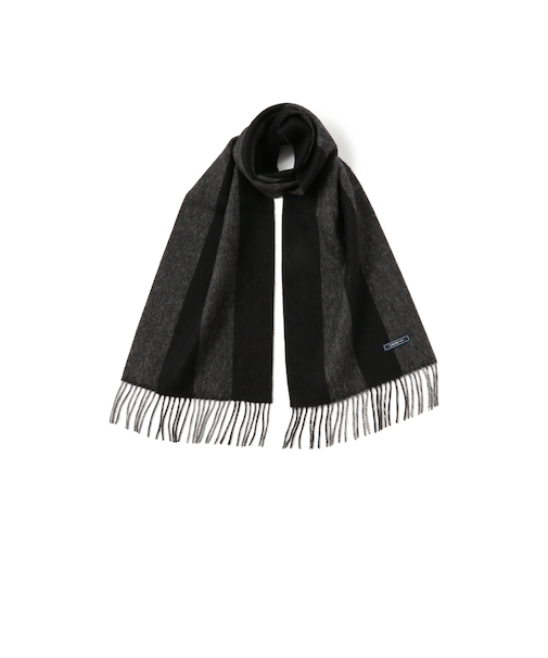 ウール カシミヤ ストライプ マフラー 25FW