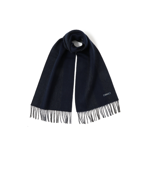 ウール カシミヤ ストライプ マフラー 25FW