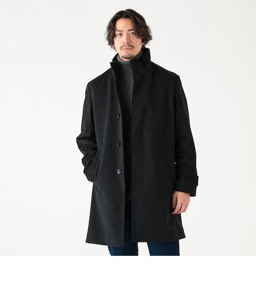 防風 タスマニアウール スタンドカラーコート 25FW｜ビーミングライフ