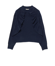 フロント フリル プルオーバー ニット