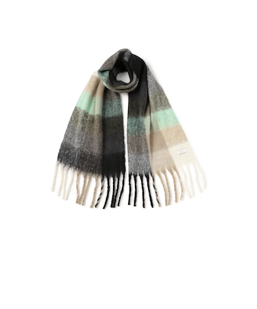 シャギー チェック マフラー