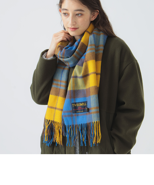 TWEED MILL / チェック ウール ストール｜ビーミングライフストアバイ