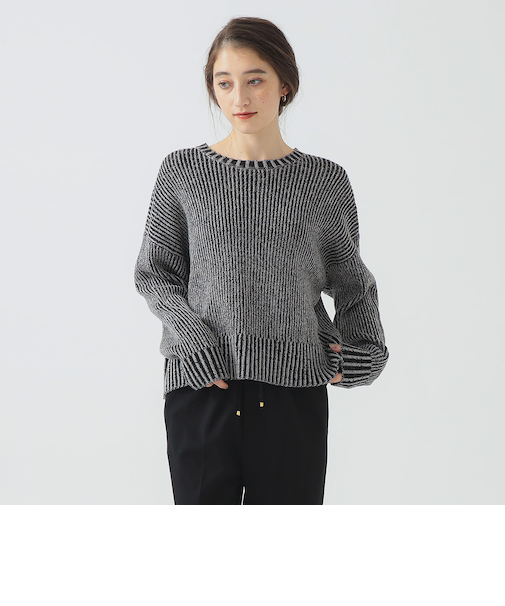 バイカラー ニット プルオーバー