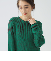 バイカラー ニット プルオーバー