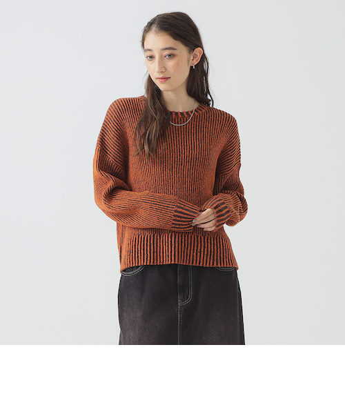 ENFOLD バイカラーニットプルオーバー 美品 ENFOLD エンフォルド ニット バイカラー プルオーバー