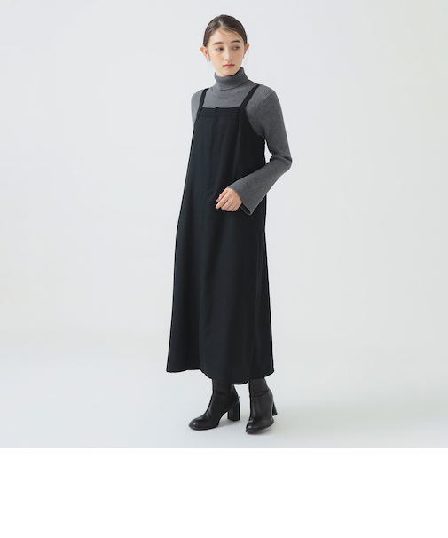 ウールライク ジャンパースカート