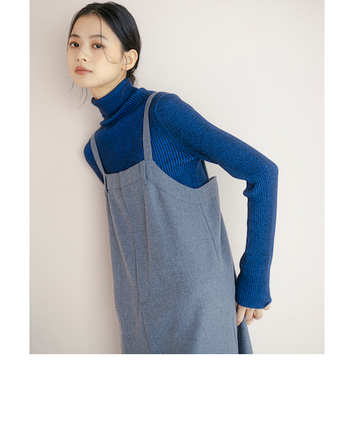 ウールライク ジャンパースカート