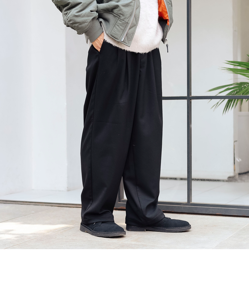 ウォーム ワイド パンツ