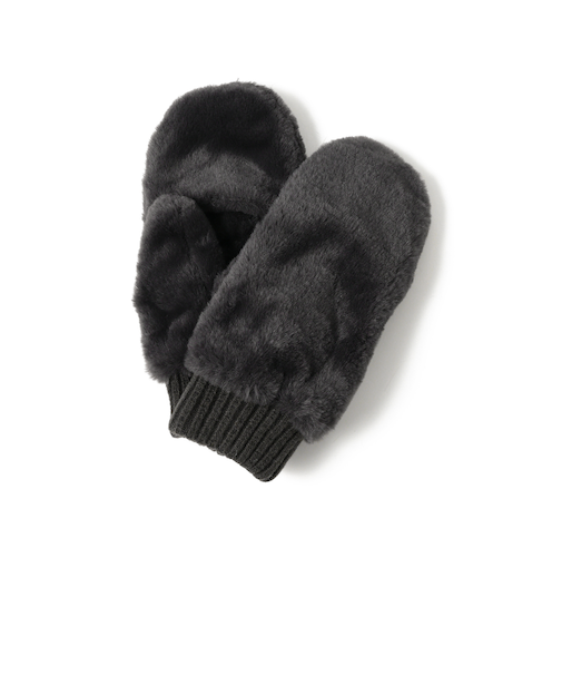 フェイク ファー ミトン