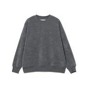 刺繍 モール クルーネック スウェット