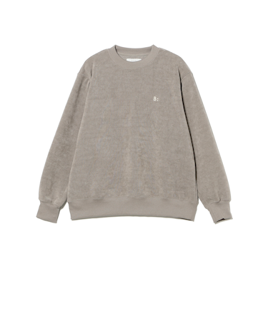 刺繍 モール クルーネック スウェット