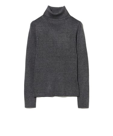 配色 リブ プルオーバー