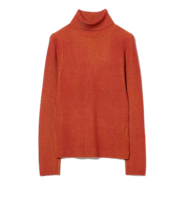 配色 リブ プルオーバー