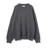 5ゲージ ダメージ クルー ニット