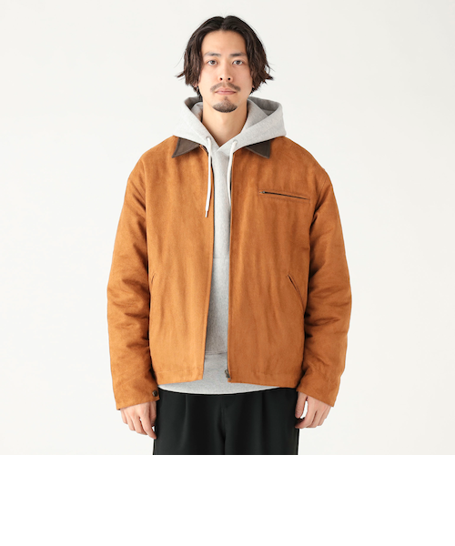 ジャケット・アウター BEAMS FAKE SUEDE ZIP BLOUSON CAMEL フェイク スエード ブルゾン｜ビーミングライフストアバイビームスの