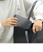 ポリエステル 杢素材 長財布