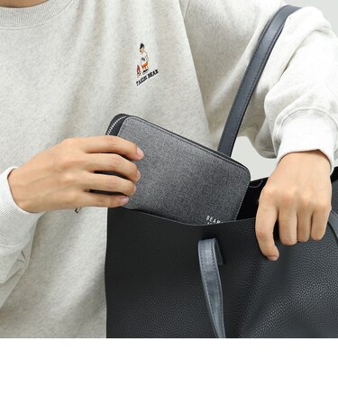 ポリエステル 杢素材 長財布