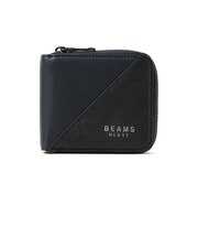 切替 フェイクレザー ジップ ウォレット