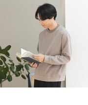 ジオメトリック キルト クルーネック スウェット
