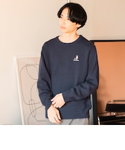 ベアー 刺繍 クルーネック ニット