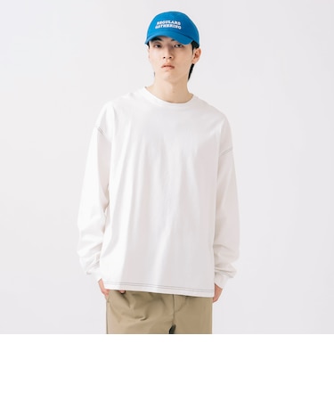 配色 ステッチ コンビ ロングスリーブ Tシャツ