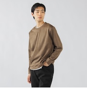 スウェード フェイクレイヤー ロングスリーブ Tシャツ