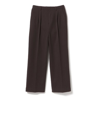 ポリエステルレーヨン 2タック ワイドパンツ