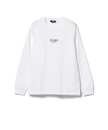 BEAMS HEART ロゴ 刺繍 ロングスリーブ Tシャツ