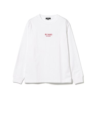 BEAMS HEART ロゴ 刺繍 ロングスリーブ Tシャツ