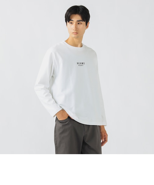 BEAMS HEART ロゴ 起毛 ロングスリーブ