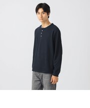 サカリバ フェイク レイヤード ヘンリーネック ロングスリーブ Tシャツ