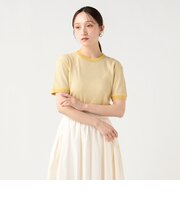 ワッフル ボーダー プルオーバー