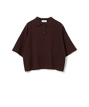 ニット ポロ ハーフスリーブ プルオーバー