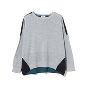 配色 ドルマン ニット プルオーバー