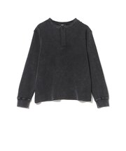 加工 ワッフル ヘンリーネック ロングスリーブ
