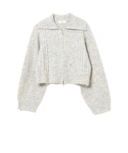 ビッグカラー ダブルジップ ニット
