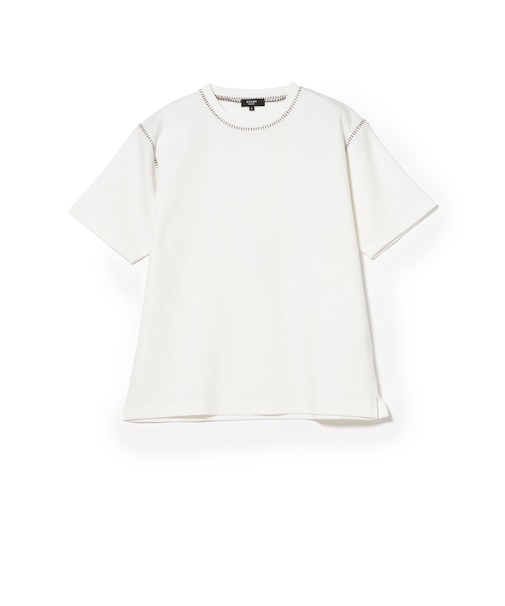 ダンボール スラブ ステッチ クルーネック Tシャツ (吸水速乾)