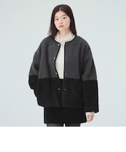 異素材 ボア ブルゾン