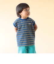 ボーダー ノースリーブ Tシャツ（90～140cm）外遊び プチプラ 保育園 通学 夏休み