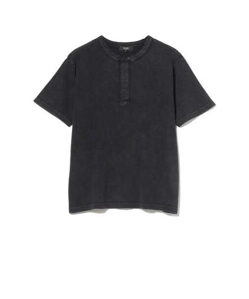 加工 ワッフル ヘンリーネック ショートスリーブ Tシャツ