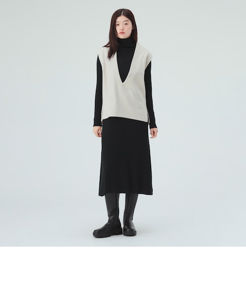 ジレ セット リブ ニット ワンピース（セットアイテム）