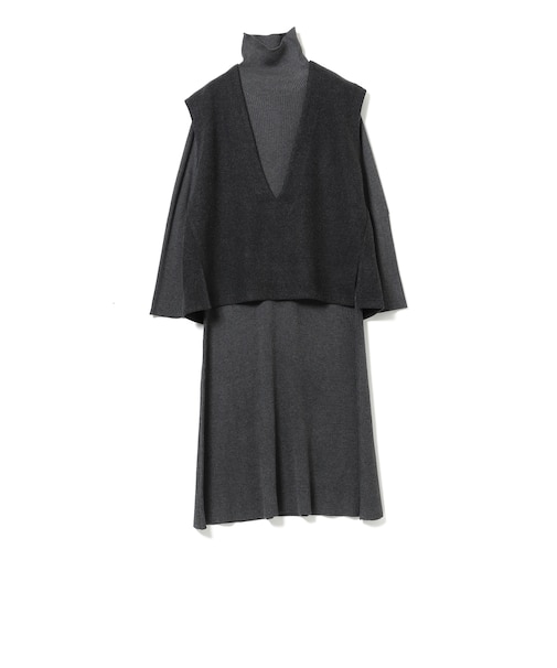 ジレ セット リブ ニット ワンピース（セットアイテム）