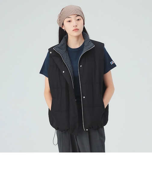 中綿 リバーシブル ベスト