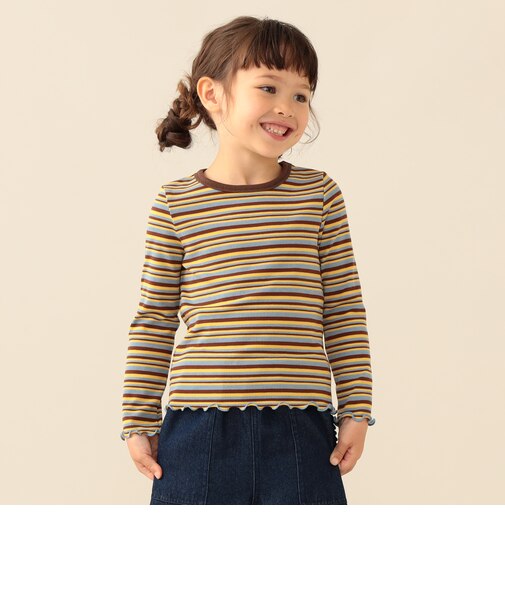 メローリブ Tシャツ 2026FW （90～130cm）プチプラ 人気 ボーダー 着回し ロンT 通園 通学