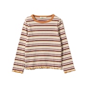メローリブ Tシャツ 2026FW （90～130cm）プチプラ 人気 ボーダー 着回し ロンT 通園 通学