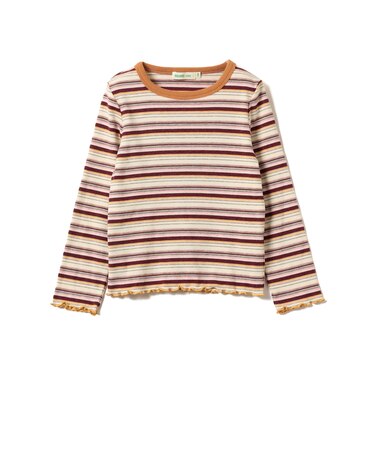メローリブ Tシャツ 2026FW （90～130cm）プチプラ 人気 ボーダー 着回し ロンT 通園 通学