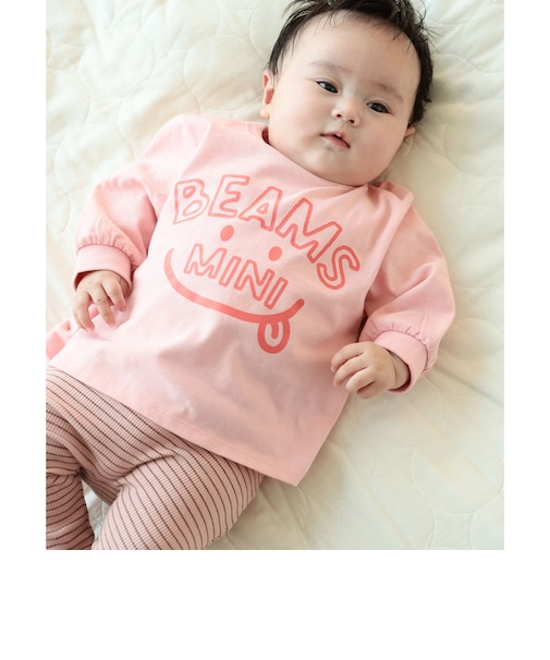 【WEB限定】ベビー スマイル ロングTシャツ 2026FW（70～80cm）子供服 乳児  トップス カットソー  プレゼント